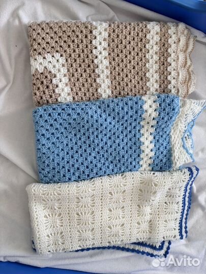 Плед детский вязаный ручная работа