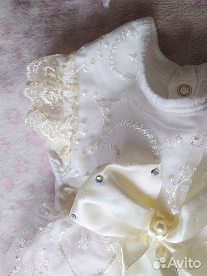 Костюм на крестины девочки на 3-4 месяца