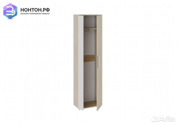 Шкаф двухстворчатый Нуар дуб сонома / белый ясень