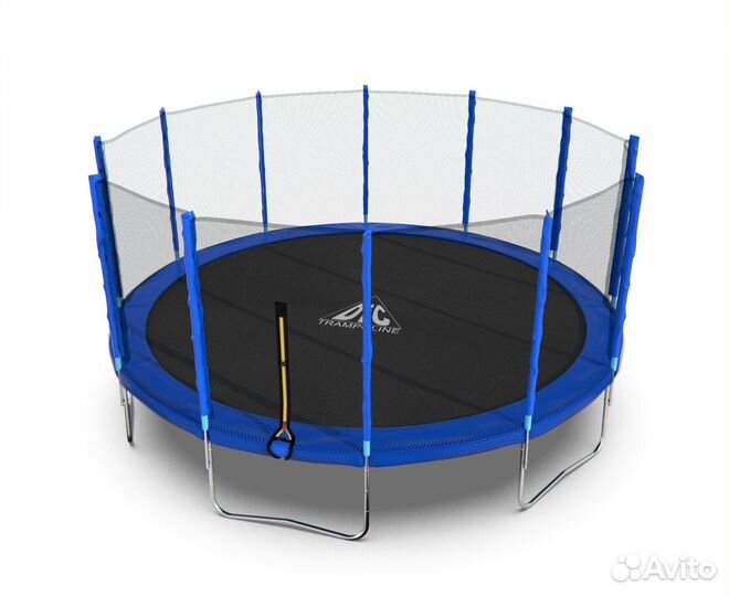 Батут DFC Trampoline Fitness с сеткой 16ft Синий