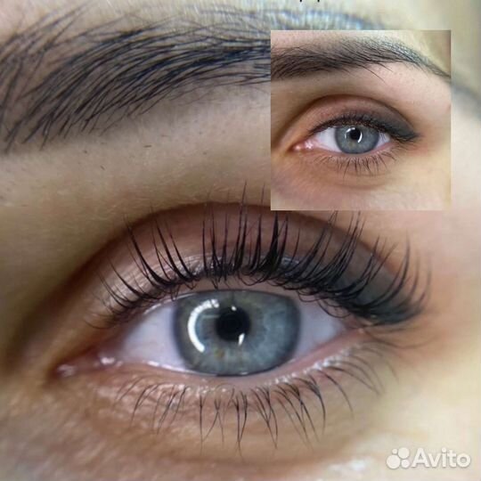 Ламинирование ресниц, ботокс, вельвет