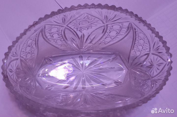 Хрустальная салатница Ладья