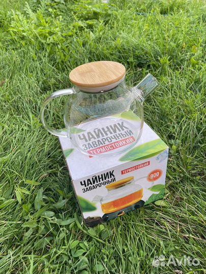 Чайник заварочный стеклянный новый