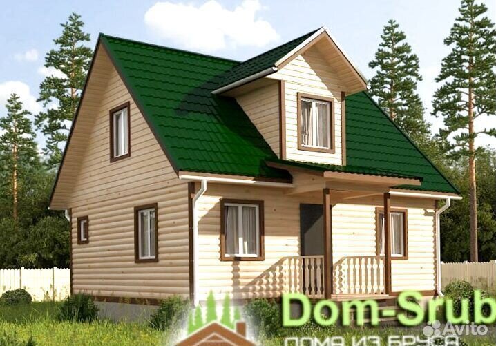 Карабаново. Дом из бруса Д-11 (6х8). Строим в Срок