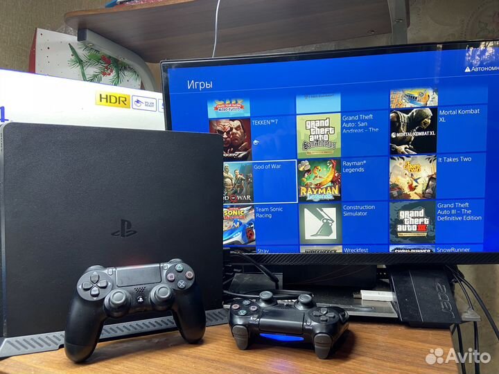 Прошитая Sony PlayStation 4 Slim 9.00. + Много игр