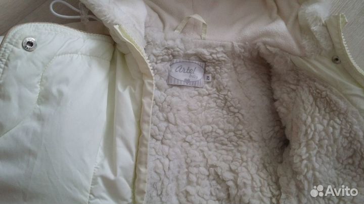 Белый зимний конверт- куртка на выписку