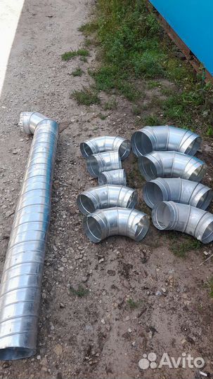 Для дымохода и вытяжки отводы, трубы оцинковка