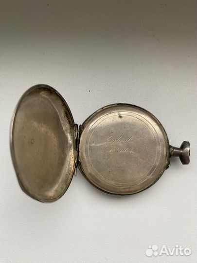 Старинные карманные часы серебро