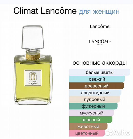 Climat lancome духи 25 ml