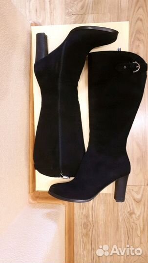 Сапоги зимние нат мех замша