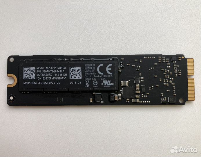 Оригинальный SSD Apple 512 gb