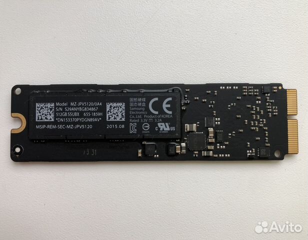 Оригинальный SSD Apple 512 gb