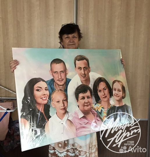 Портрет по фото на холсте исполни мечту