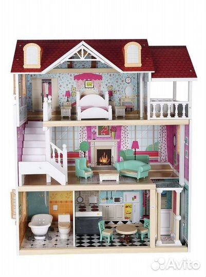 Домик кукольный с мебелью новый в коробке