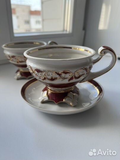Чашка с блюдцем фарфор