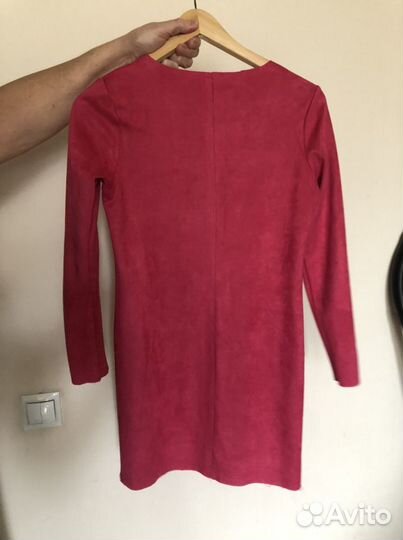 Платье микрозамша 42