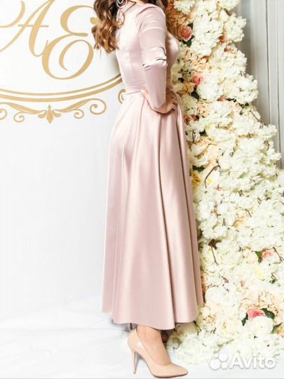 Атласное платье