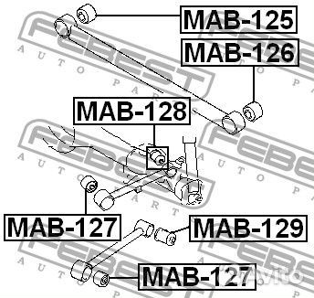 Сайлентблок задней верхней продольной тяги