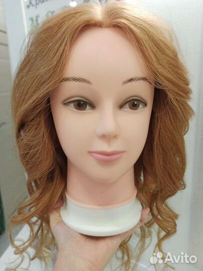 Голова манекен с натуральными волосами