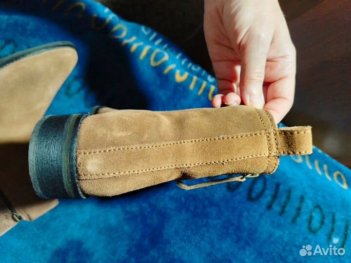 Полусапожки женские, натуральная замша