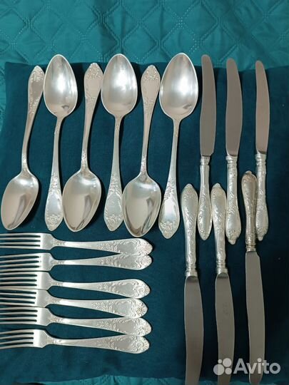 Набор столовых приборов мельхиор СССР