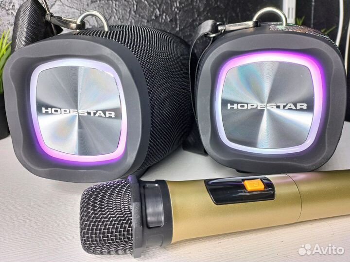 Большая блютуз колонка С микрофоном hopestar