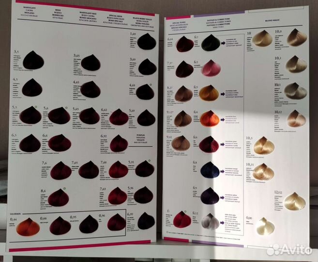 Палитры Salerm, loreal, matrix, estel