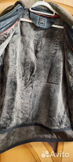 Мужская кожаная зимняя куртка