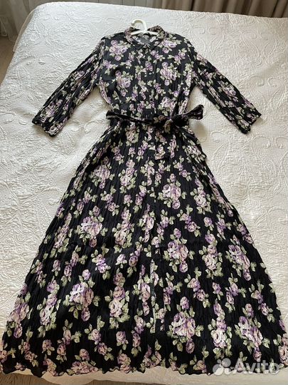 Платье -рубашка zara,длинное,размер XL