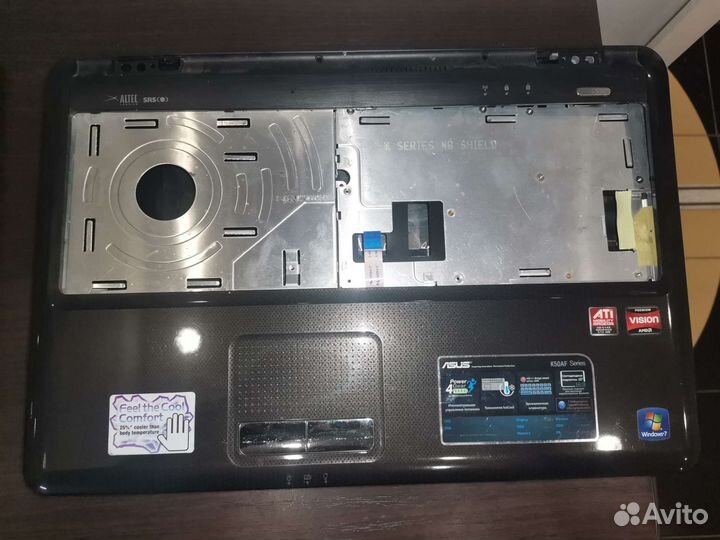 Корпус с петлями от ноутбука Asus k50af