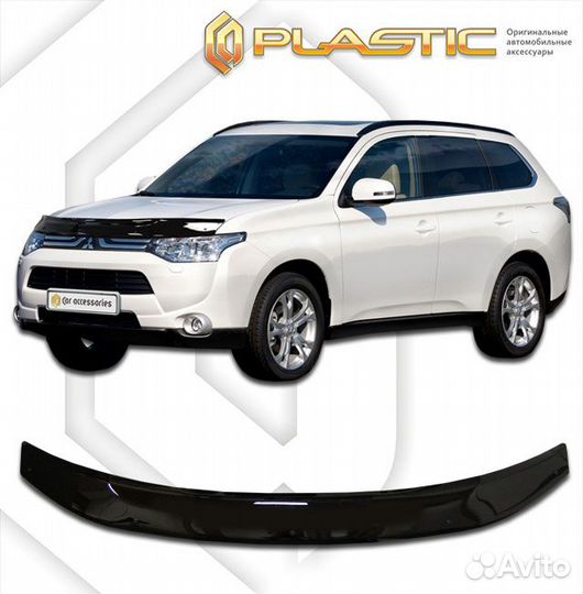 Дефлектор капота (Classic черный ) Mitsubishi Outlander