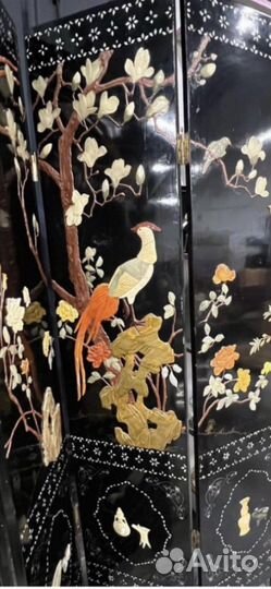 Старинная ширма танцующие журавли
