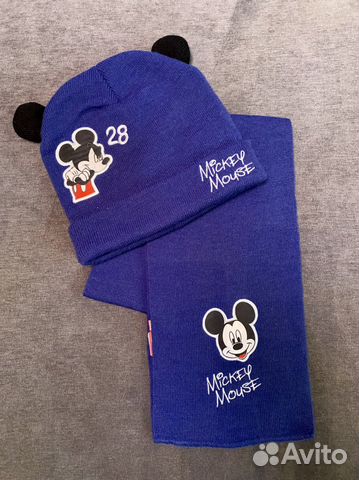 Комплект: шапка и шарф с Mickey Mouse