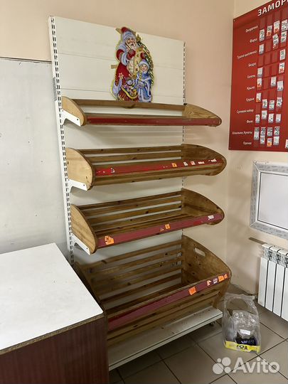 Стеллаж металлический торговый для магазина бу