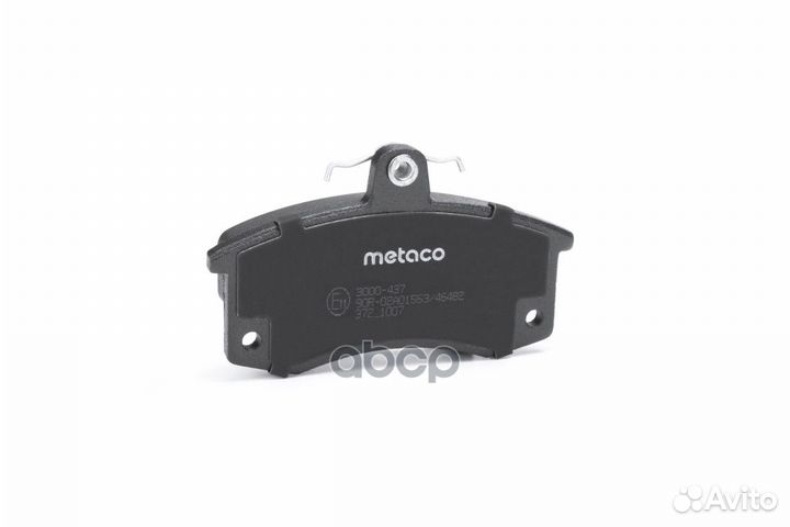 Колодки тормозные передние к-кт 3000-437 metaco