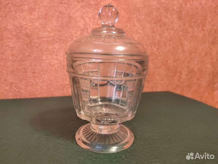 Сахарница (Царизм/Номерная/линза/с окном под герб