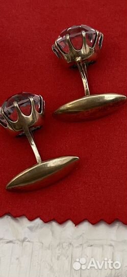 Запонки серебряные с позолотой СССР