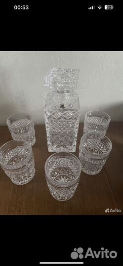 Хрусталь Чехия, вазочки, графин со стакан