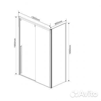 Душ. уголок Vincea 80x80 Хром vsr-1l9013cl-1