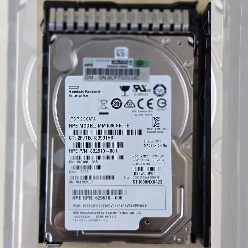 [ST1000NX0423] Жесткий Диск Hpe 1tb 7.2k Sata Hdd 2,5" St1000nx0423