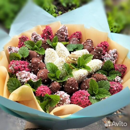 Букет клубники в шоколаде