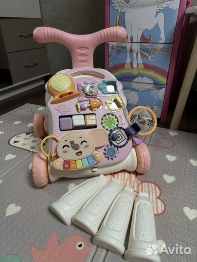 Ходунки-каталка с бизибордом 3в1