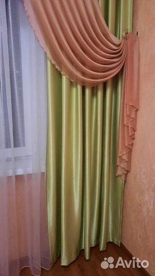 Шторы с ламбрекеном бу