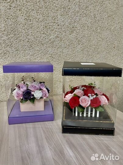 Букет в аквариуме с подсветкой, подарок, цветы