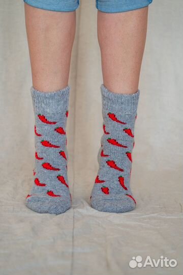 Носки шерстяные вязаные овечья шерсть