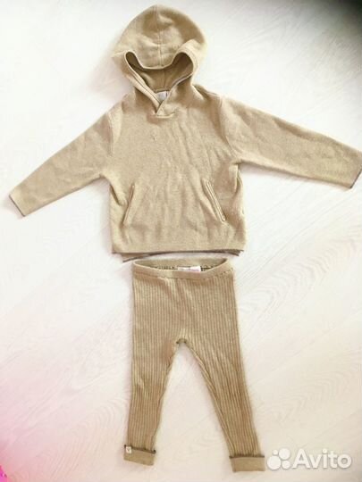 Костюм zara /вязаный костюм для девочки 98