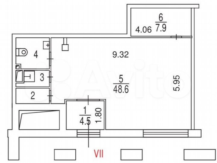 Продам торговое помещение, 69.6 м²