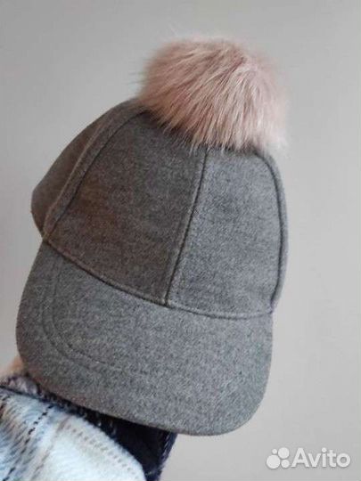 Кепка шляпка с помпоном zara reserved