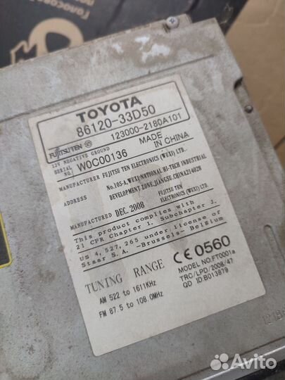 Автомагнитола на toyota camry 40