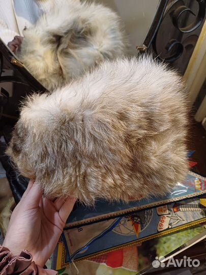 Шапка меховая белая из Слово пацана винтаж у2к